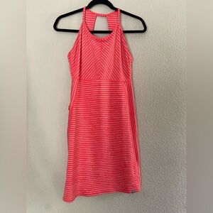 Title Nine Athletic Hiking pickleball Dress stripe high neck red travel Small